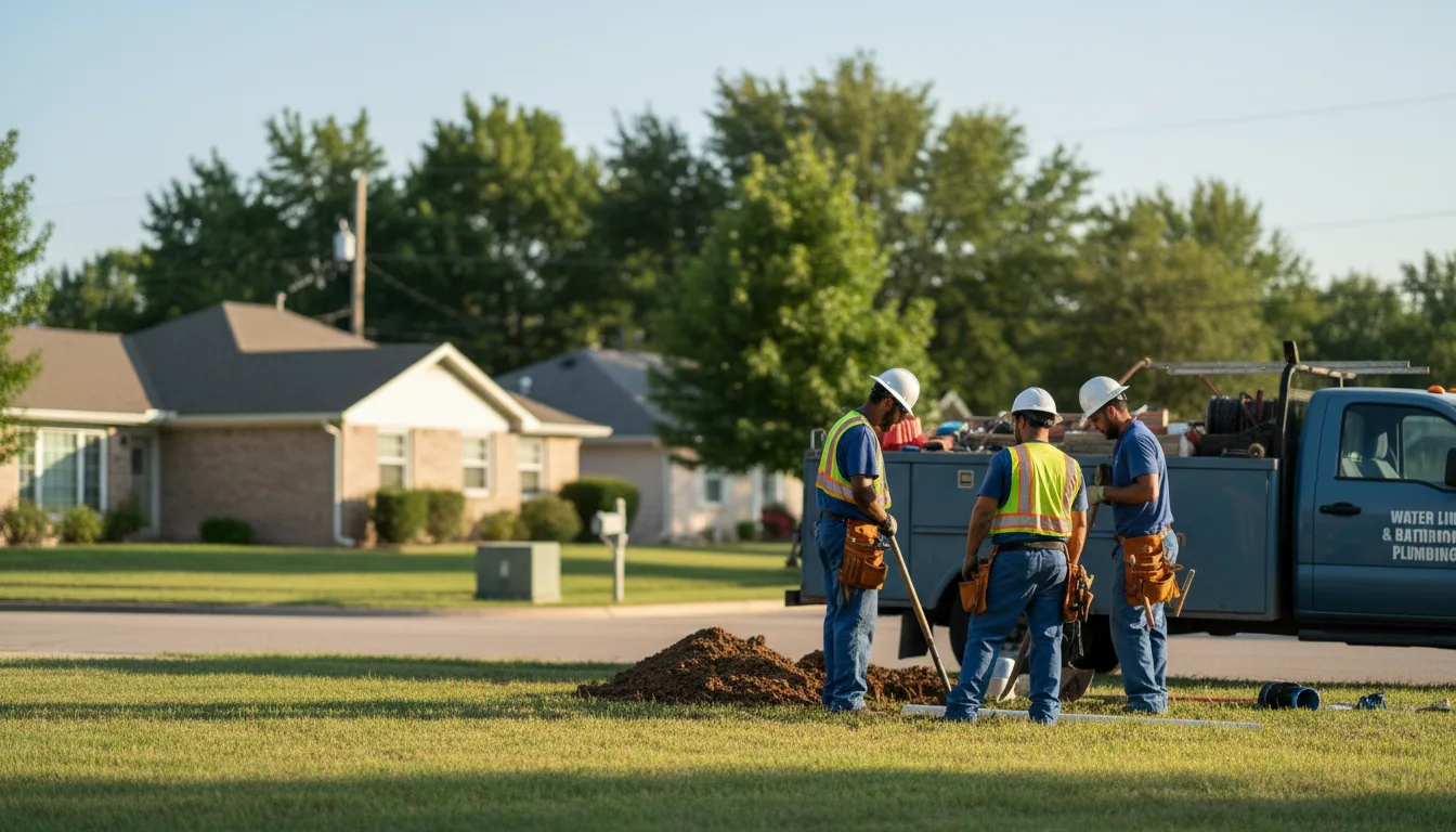 Residential water line and bathroom plumbing service in Arlington, AL